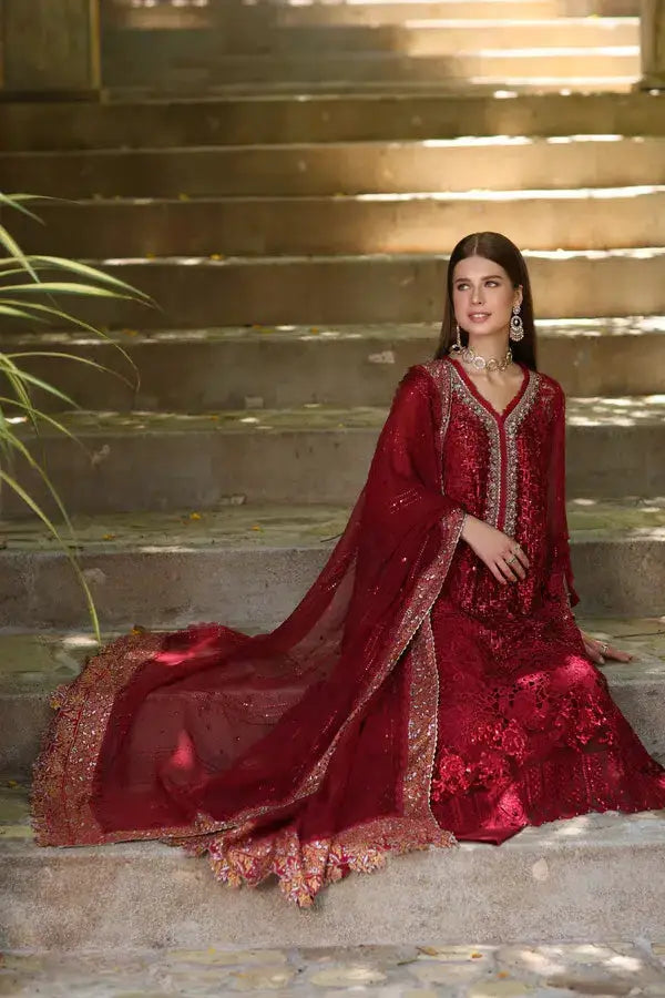 Noor by Saadia Asad | Chiffon Formals 23 | D3-Sirena - Pakistani Designer Dress - by Noor by Saadia Asad | Type: Formal - 100% Original at Saira Sultan