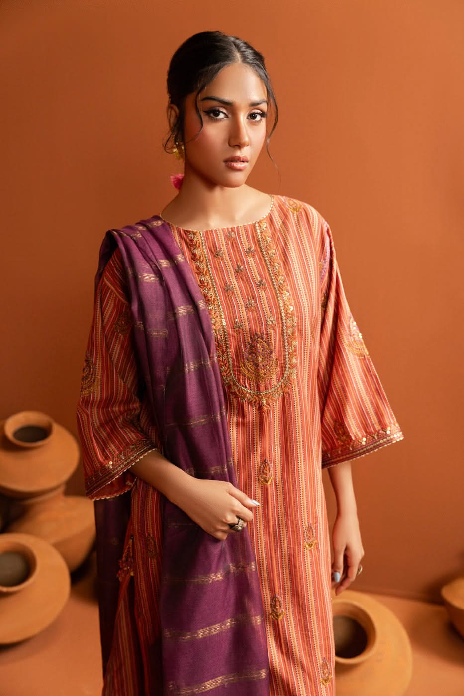Al Karam | Susi Collection | SC-01-25 L Burnt Orange Susi