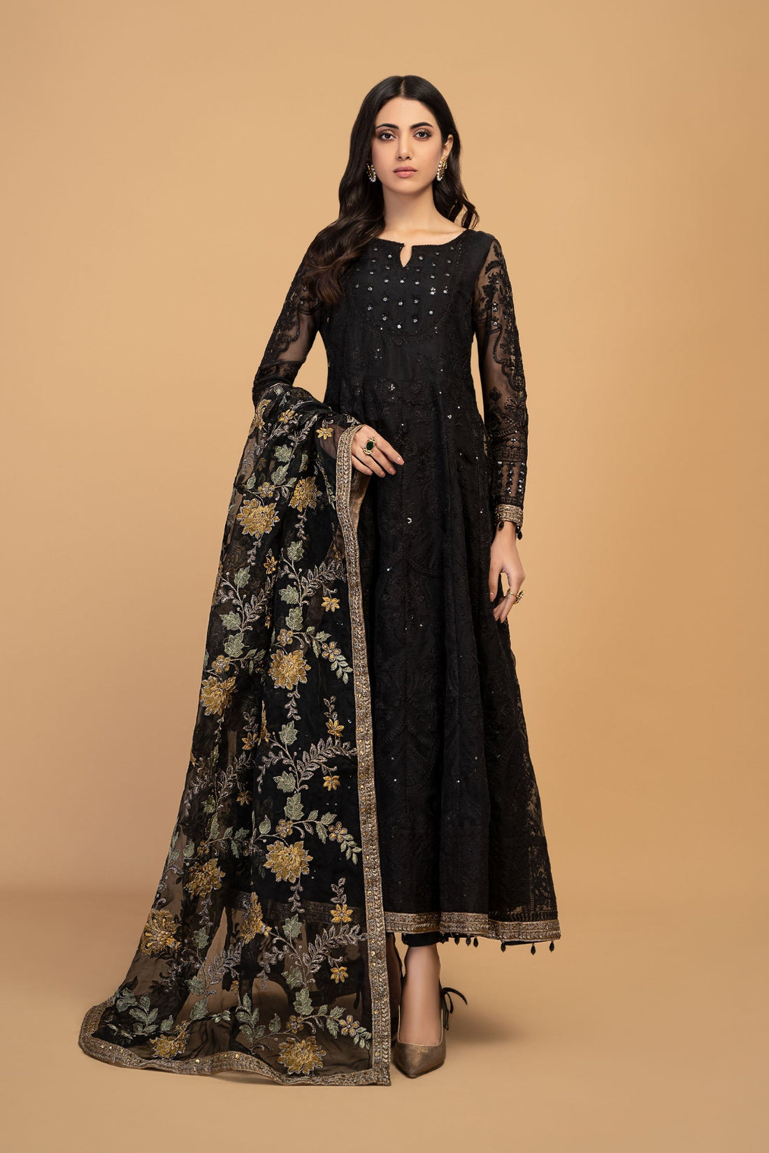 Maria B | Pre Fall 25 | Organza Frock 13 - Pakistani Designer Dress - by Maria B - Type : Ladies Clothes - 100% Original at Saira Sultan