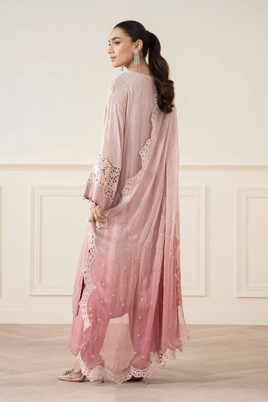 Maria B | Pre Fall 25 | Chiffon Suit 08 - Pakistani Designer Dress - by Maria B - Type : Ladies Clothes - 100% Original at Saira Sultan