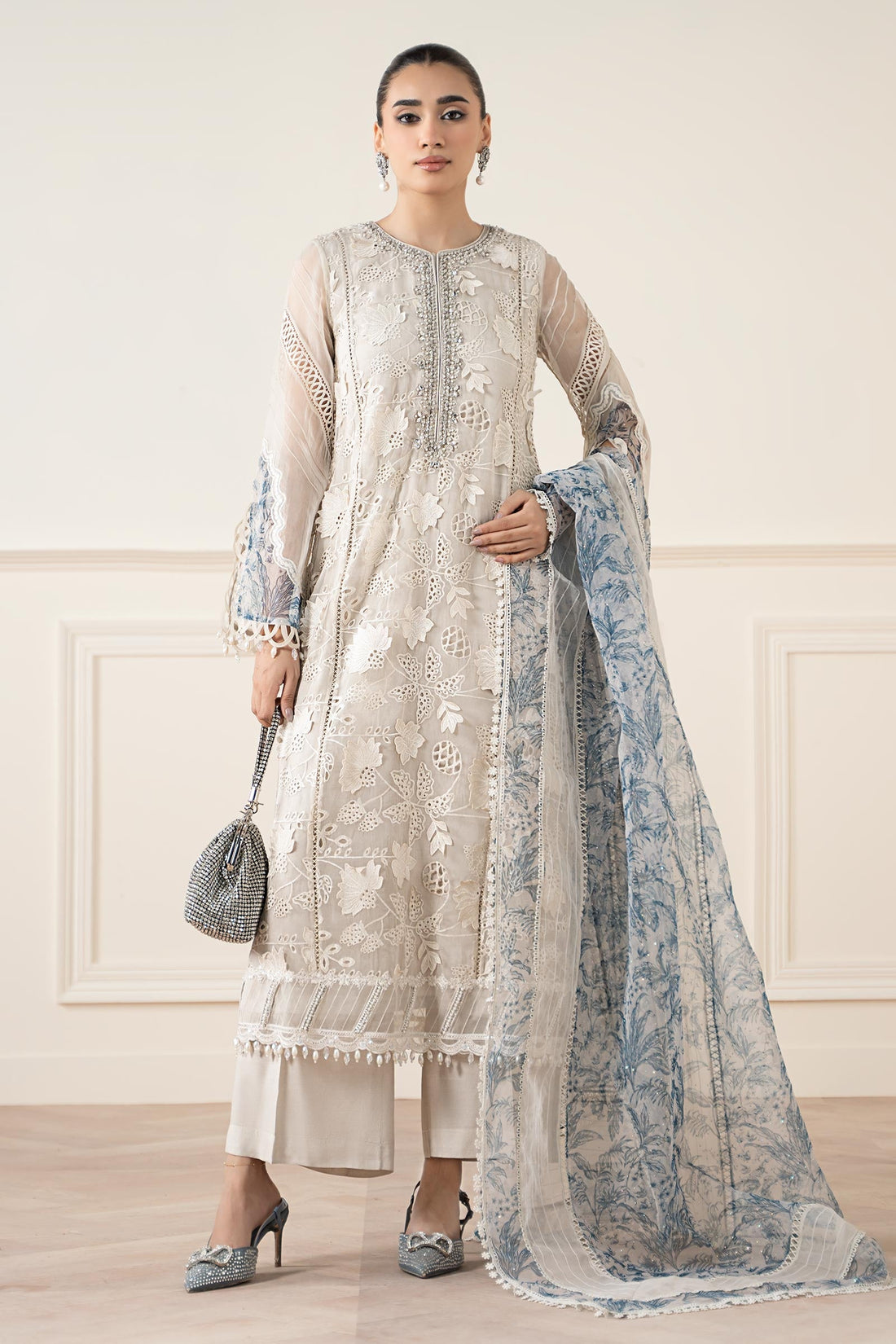 Maria B | Pre Fall 25 | Organza Suit 05 - Pakistani Designer Dress - by Maria B - Type : Ladies Clothes - 100% Original at Saira Sultan
