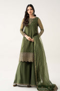 Maria B | Formal Wears | SF-EF23-08R1 XS Olive Green Organza