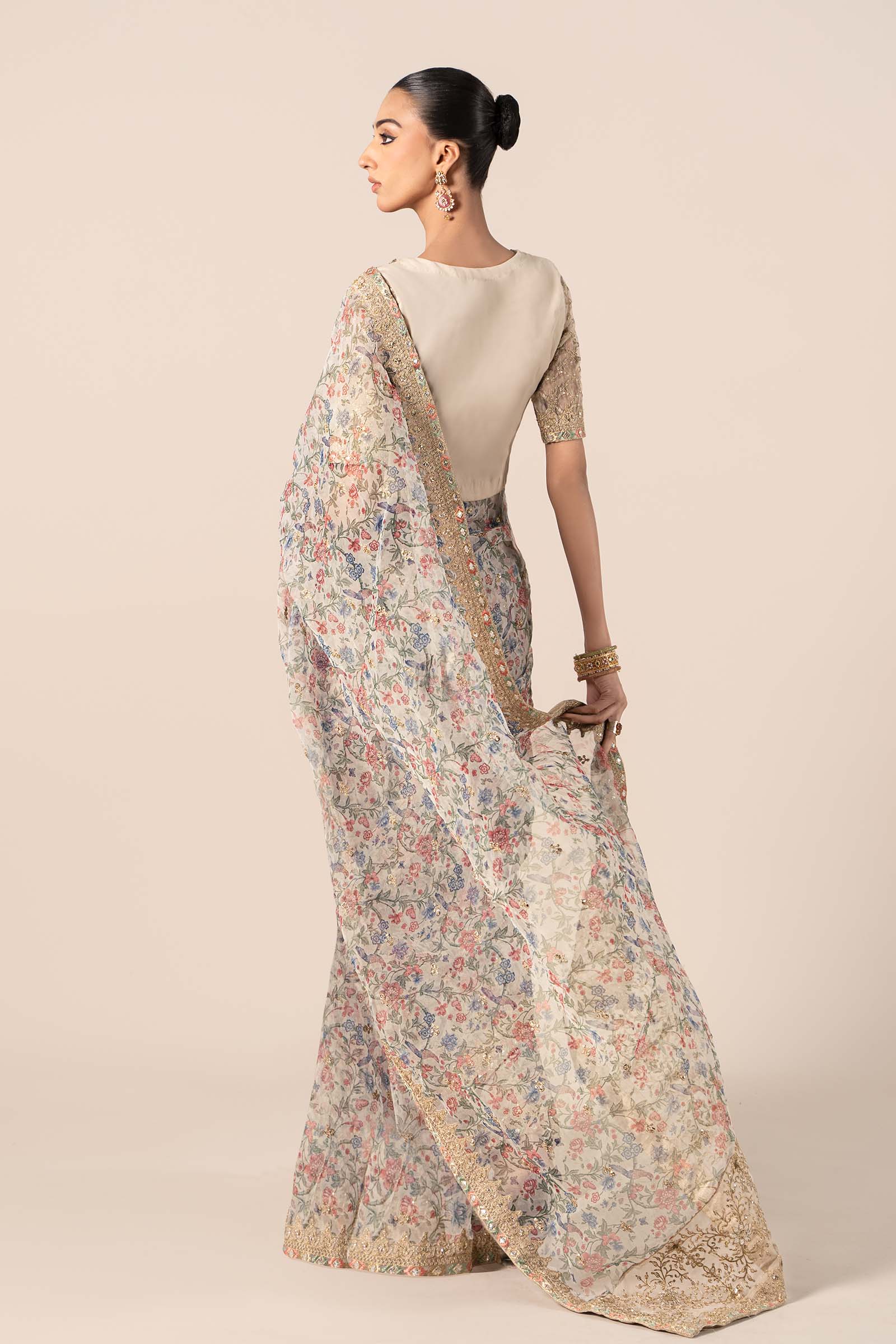 Maria B | Formal Wears | SF-EF25-08 S Beige Organza