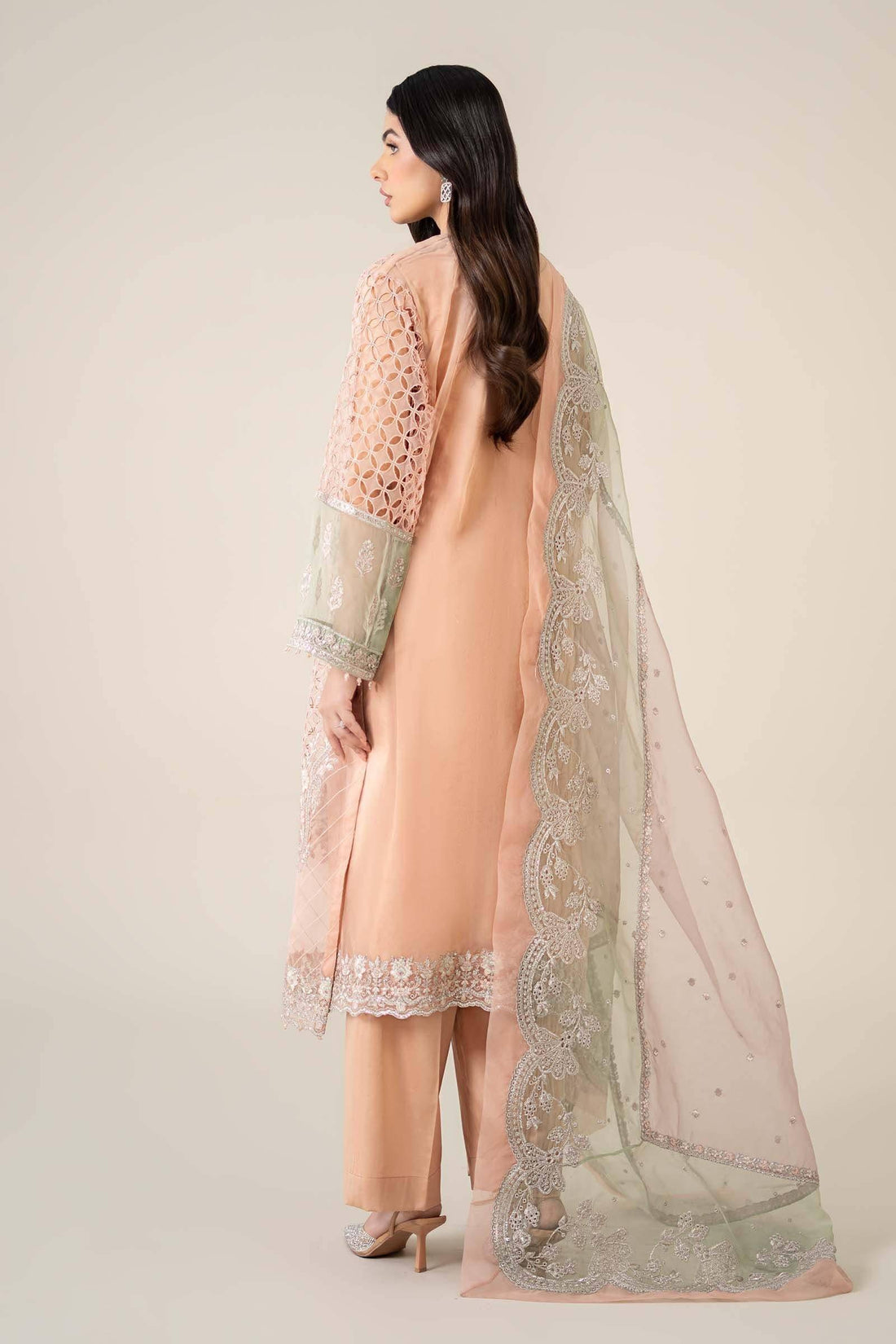 Maria B | Pre Fall 25 | Organza Suit 18 - Pakistani Designer Dress - by Maria B - Type : Ladies Clothes - 100% Original at Saira Sultan