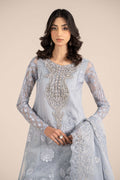 Maria B | Formal Wears | SF-EF25-51 XL Ice Blue Organza
