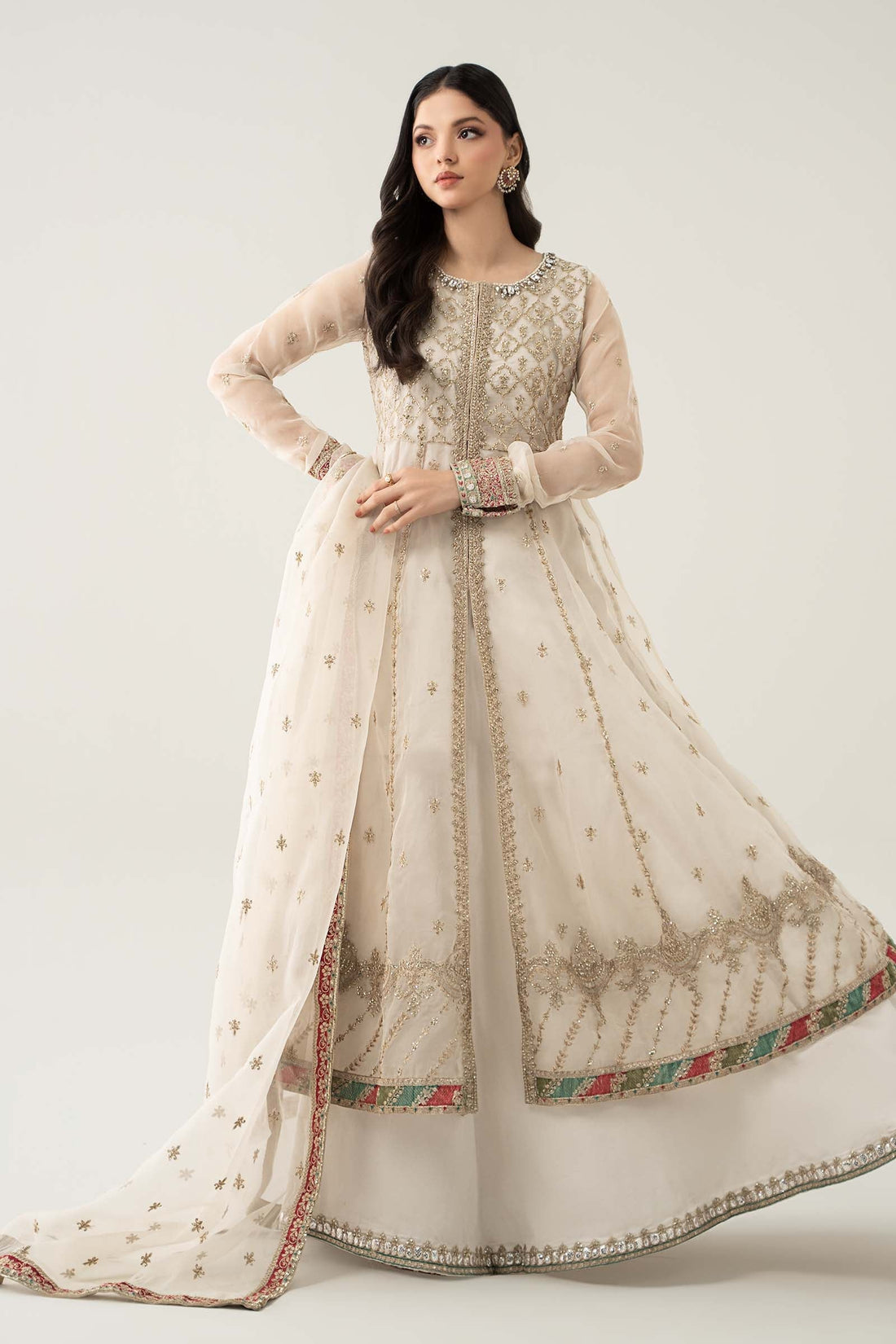 Maria B | Formal Wears | SF-EF23-16R1 XS Carmine Organza