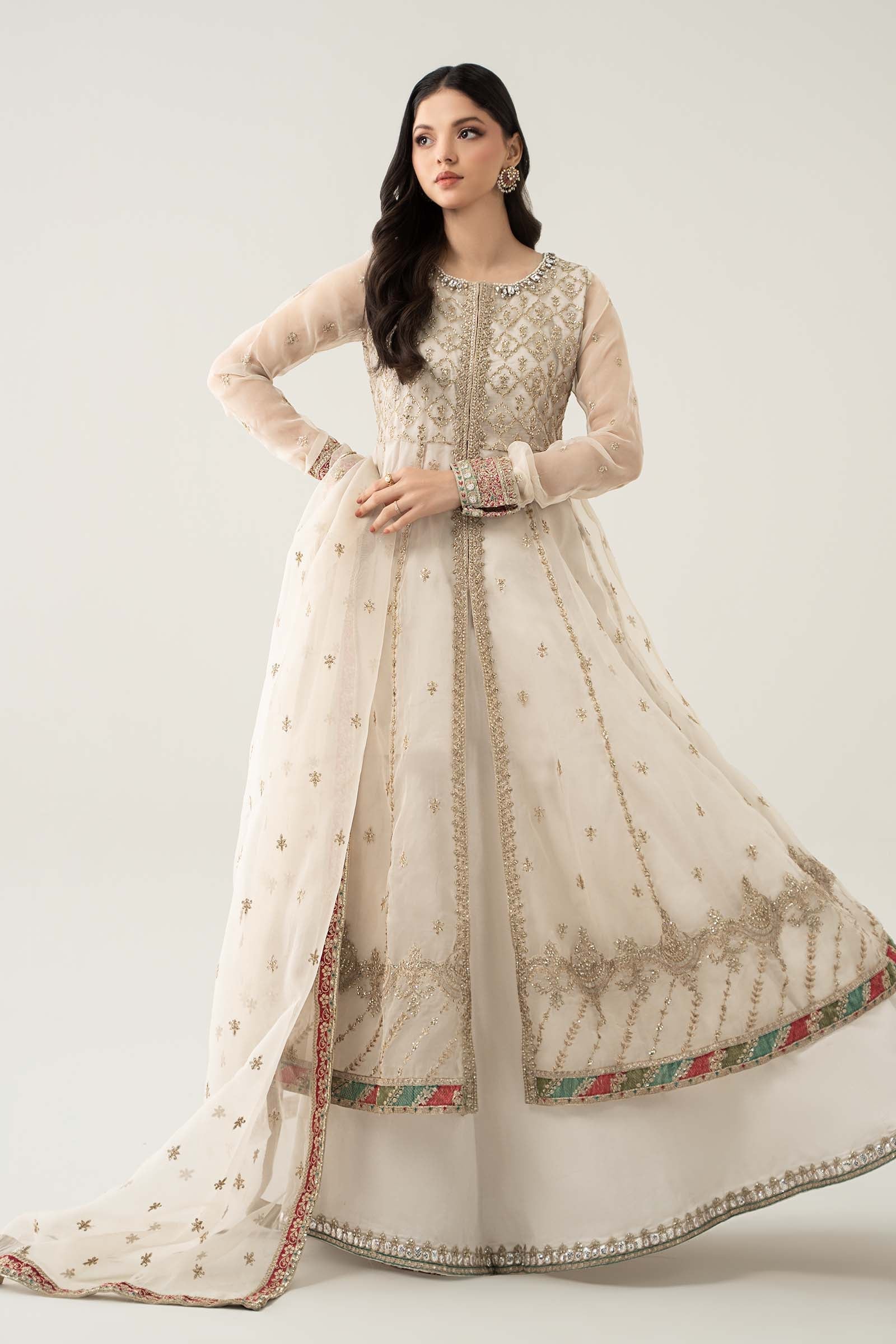 Maria B | Formal Wears | SF-EF23-16R1 XS Carmine Organza