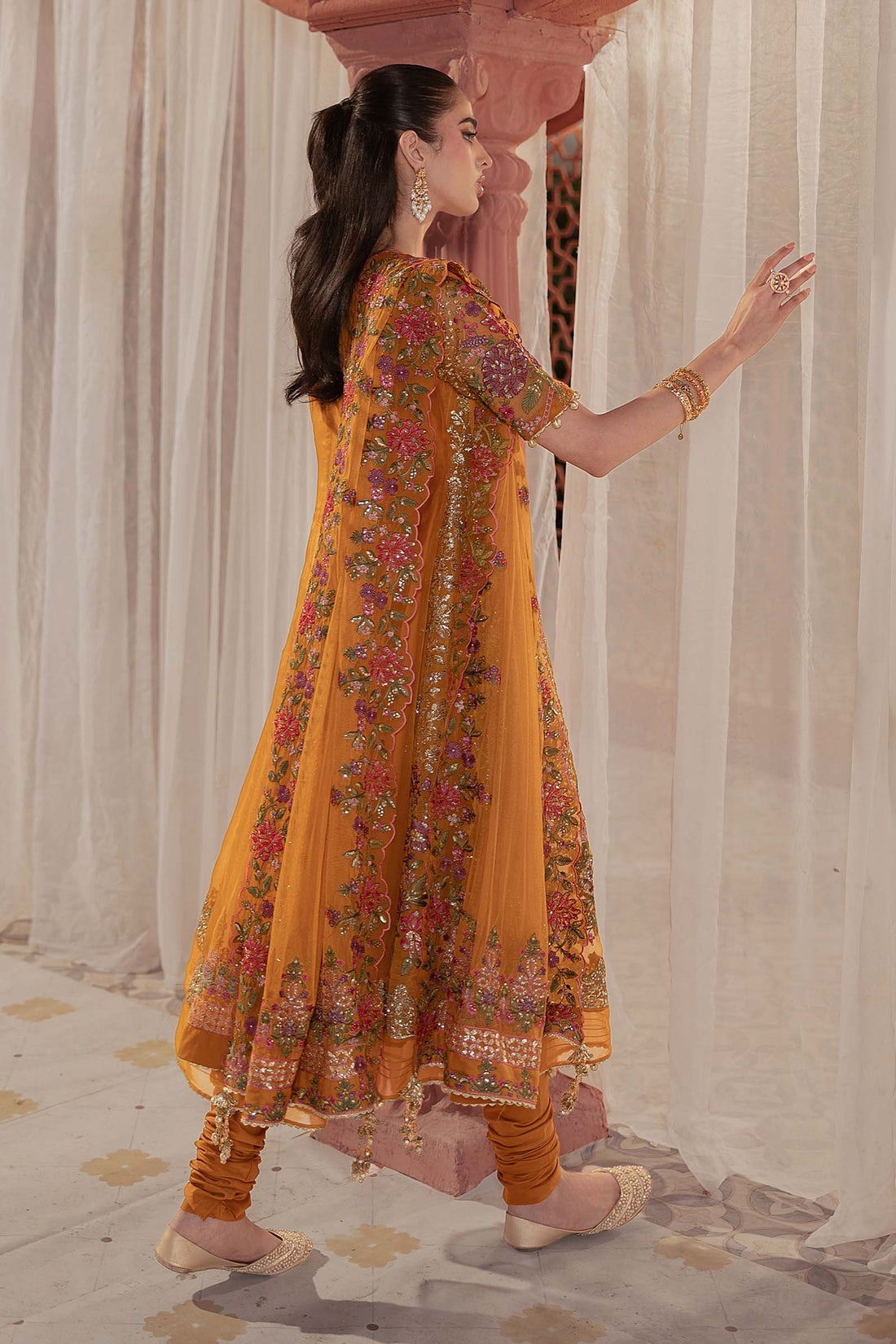 Maria B | Formal Wears | SF-EF25-42 XS Mustard Organza
