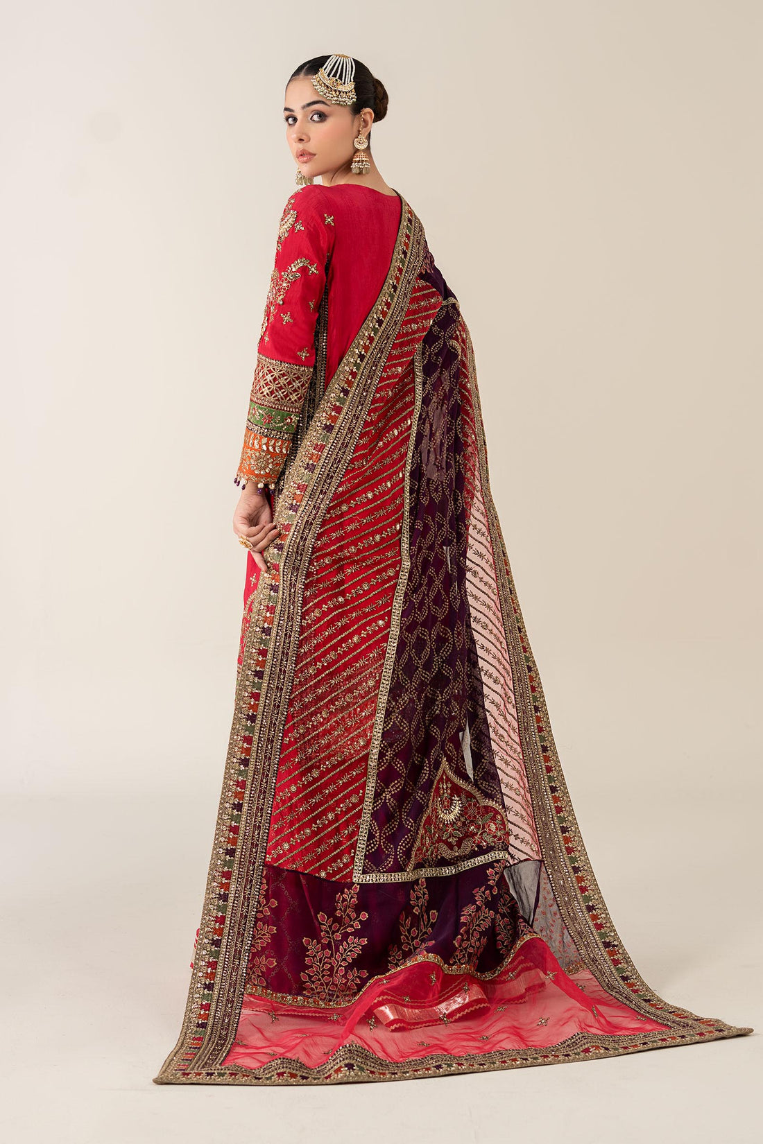 Maria B | Pre Fall 25 | Bamber Raw Silk Suit 14 - Pakistani Designer Dress - by Maria B - Type : Ladies Clothes - 100% Original at Saira Sultan