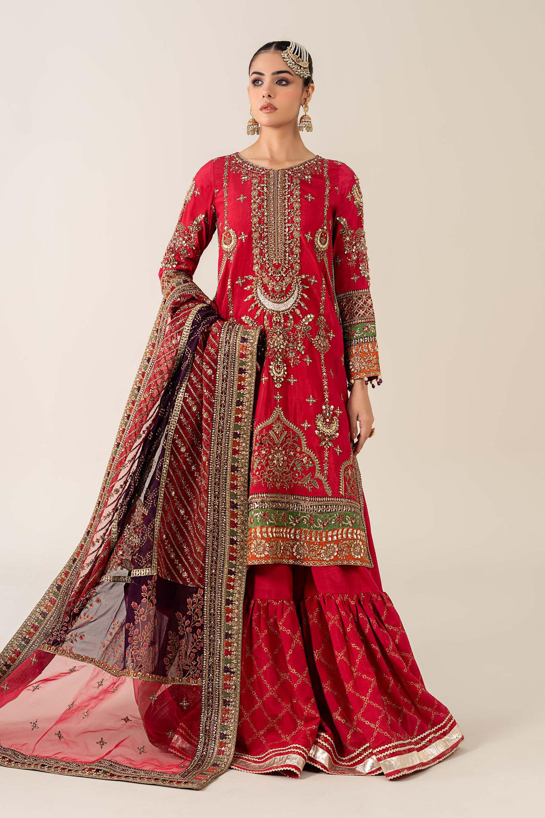 Maria B | Pre Fall 25 | Bamber Raw Silk Suit 14 - Pakistani Designer Dress - by Maria B - Type : Ladies Clothes - 100% Original at Saira Sultan