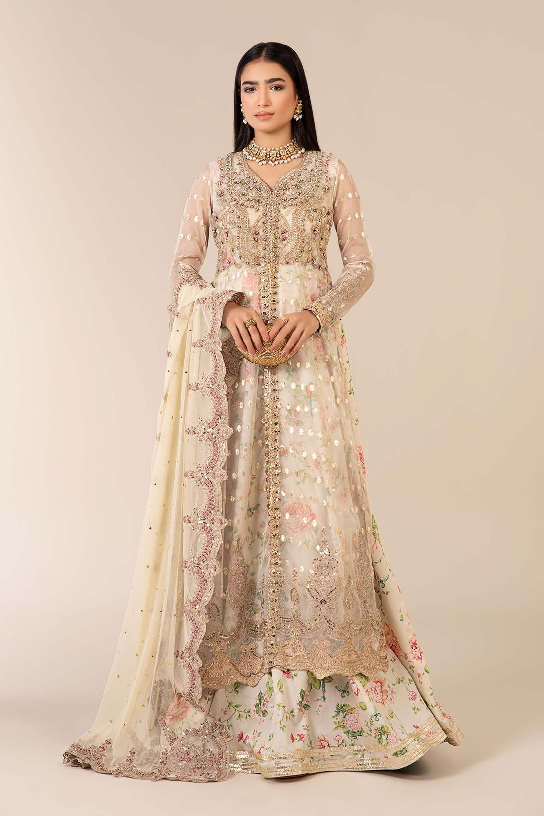 Maria B | Formal Wears | SF-EF25-37 XS Off White Organza