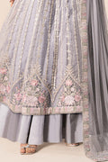 Maria B | Formal Wears | SF-EF25-43 M Steel Gray Hue Organza