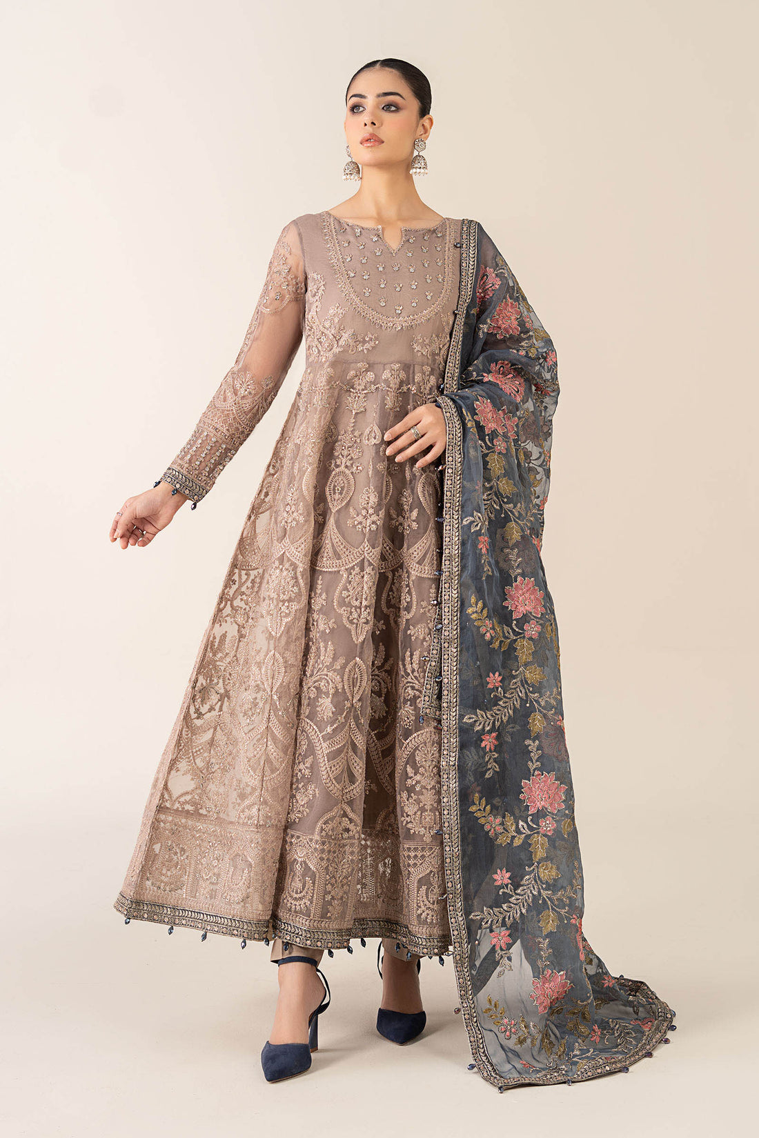 Maria B | Pre Fall 25 | Organza Frock 13 - Pakistani Designer Dress - by Maria B - Type : Ladies Clothes - 100% Original at Saira Sultan