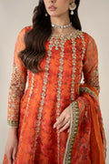 Maria B | Formal Wears | SF-EF25-03 L Carrot Pink Organza