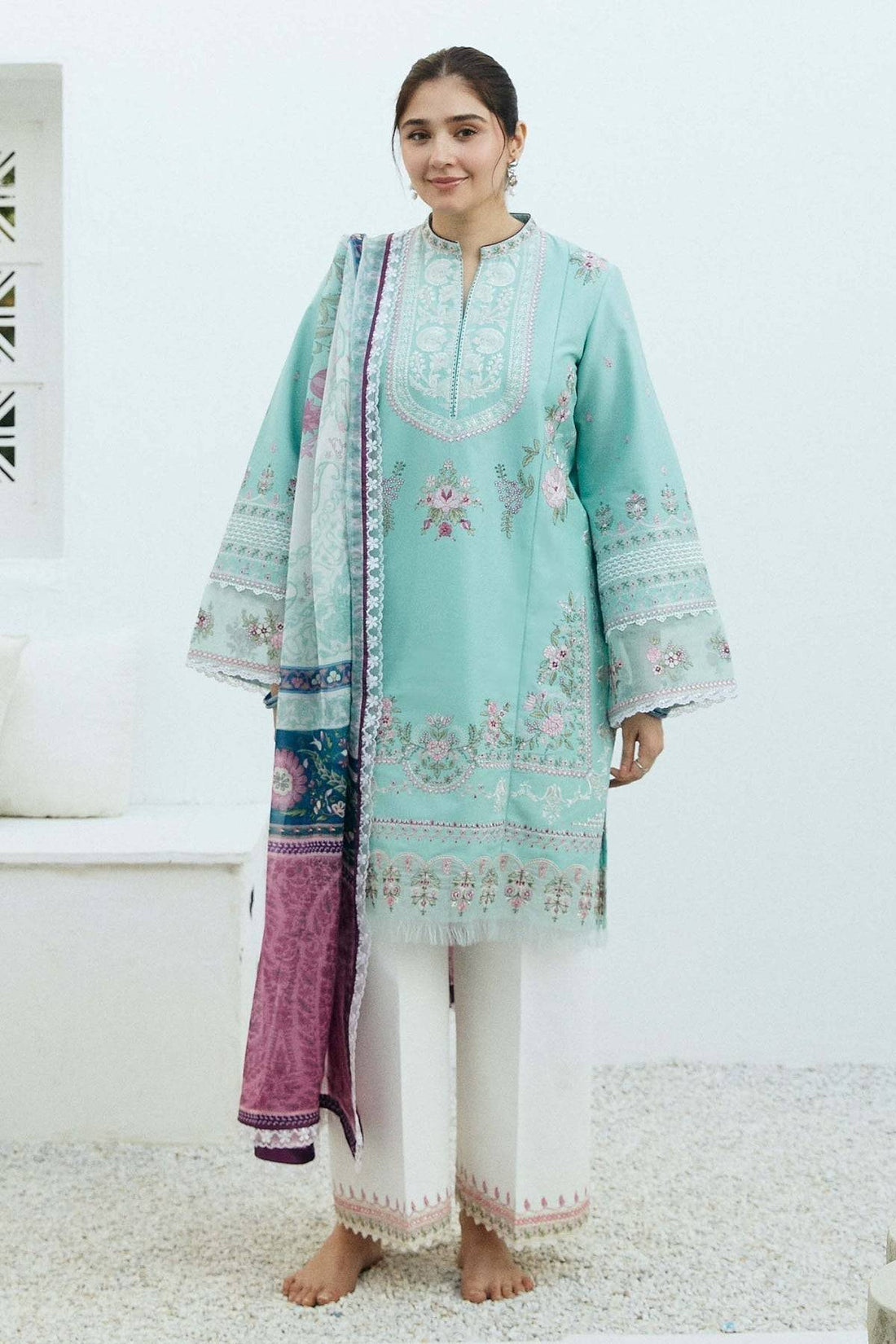 Zara Shahjahan | Coco Lawn Eid Edit 24 | SHAAM-D5 - Pakistani Designer Dress - by Zara Shahjahan | Type: Luxury - 100% Original at Saira Sultan