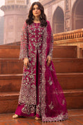 Motifz | Bridal Couture | 0013-HEER EMBROIDERED ORGANZA STITCHED XS Fuchsia Pink Organza