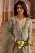 Motifz | Bridal Couture | 0015-MEHTAB EMBROIDERED ORGANZA STITCHED M Ice Blue Organza