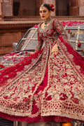 Motifz | Bridal Couture | 0019-SHANARA EMBROIDERED ORGANZA STITCHED M Red Organza