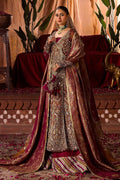 Motifz | Bridal Couture | 0020-NAURATAN EMBROIDERED MESSORI STITCHED XL Fuchsia Zari Net