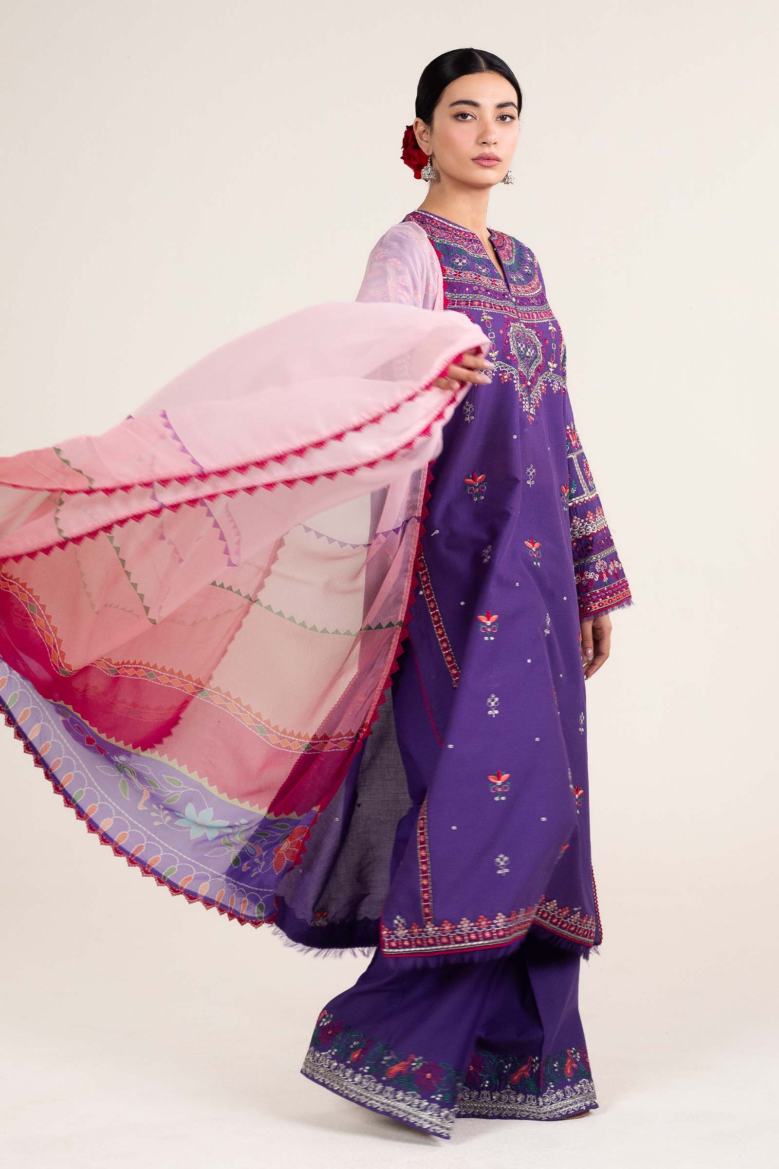 Zara Shahjahan | Stitched Lawn 24 | SL-LAMIA-7B - Pakistani Designer Dress - by Zara Shahjahan | Type: Luxury - 100% Original at Saira Sultan
