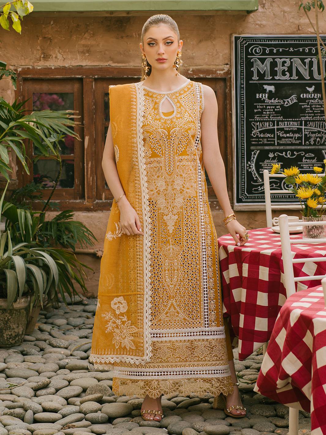 Mahnur | Mahrukh Eid Edit 24 | SUNFLOWER - Pakistani Designer Dress - by Mahnur | Type: Luxury - 100% Original at Saira Sultan