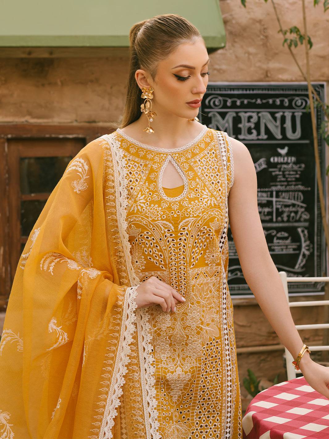 Mahnur | Mahrukh Eid Edit 24 | SUNFLOWER - Pakistani Designer Dress - by Mahnur | Type: Luxury - 100% Original at Saira Sultan