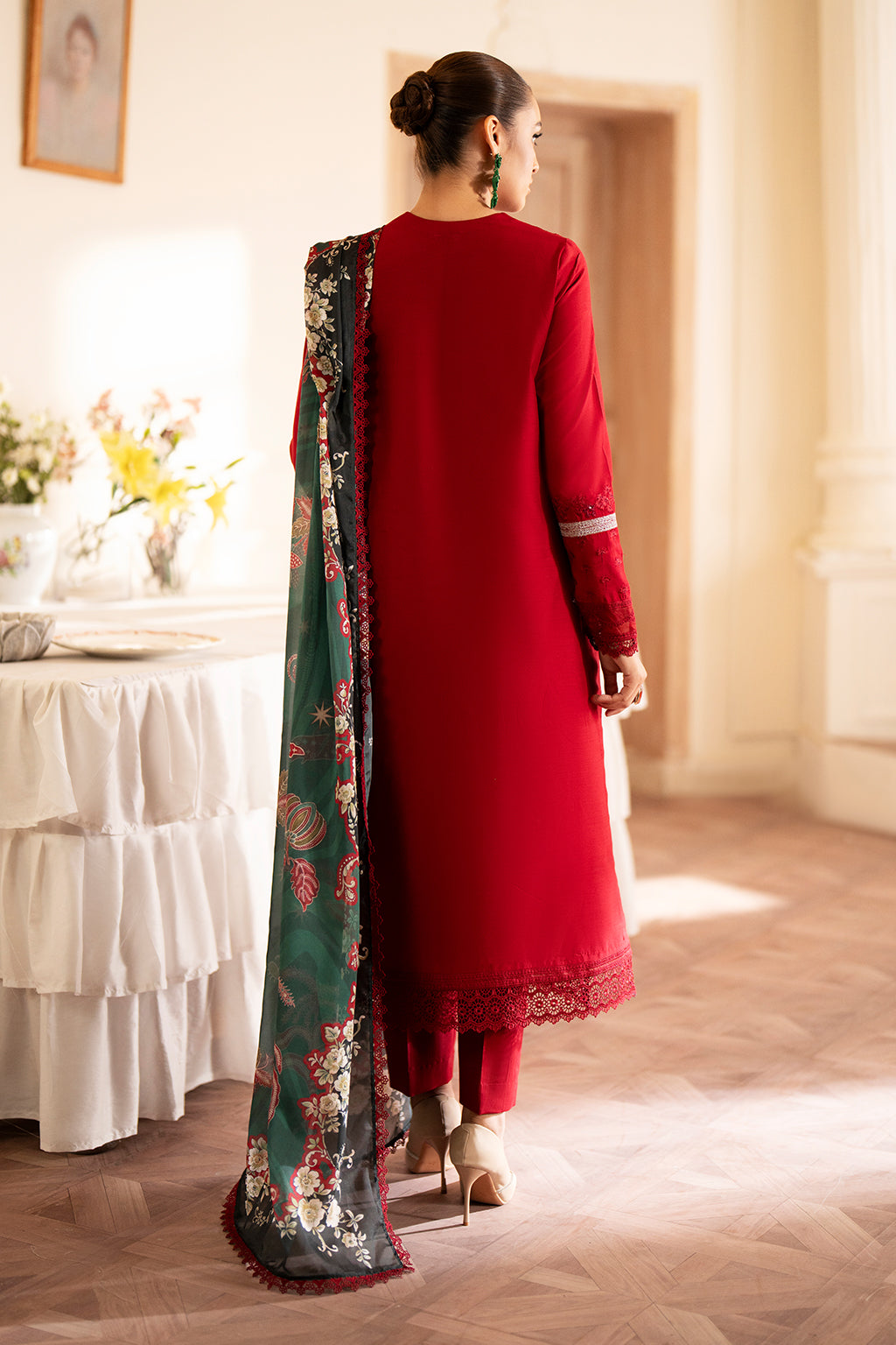 Saad Shaikh | Lumiere Winter |  D-07 Coral - Pakistani Designer Dress - by Saad Shaikh | Type: Ladies Clothes - 100% Original at Saira Sultan