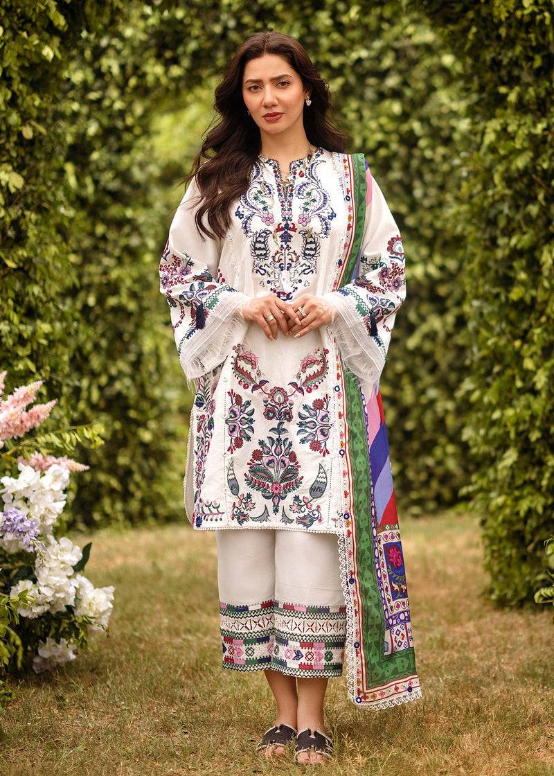 Sadaf Fawad Khan | Lawn 24 | Suzani (A) - Pakistani Designer Dress - by Sadaf Fawad Khan | Type: Luxury - 100% Original at Saira Sultan