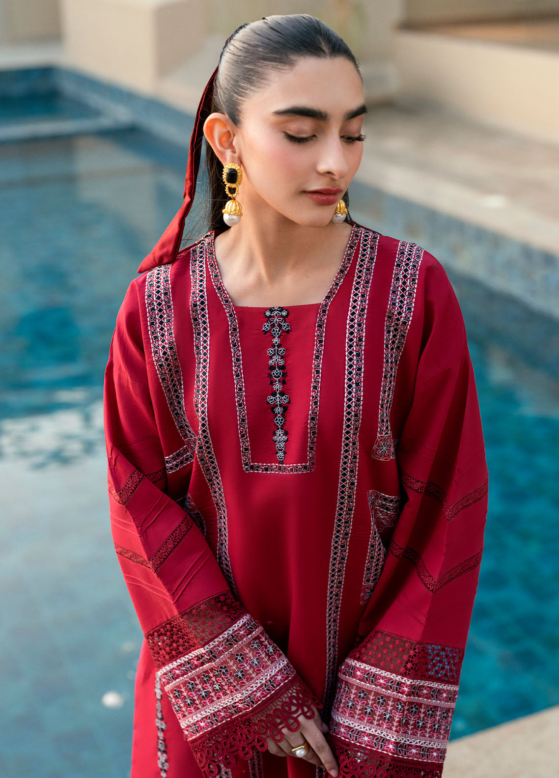 Sahane | Yaariyan Lawn Edit 25 | CT -20004 INA - Yaariyan M Haute Red Lawn