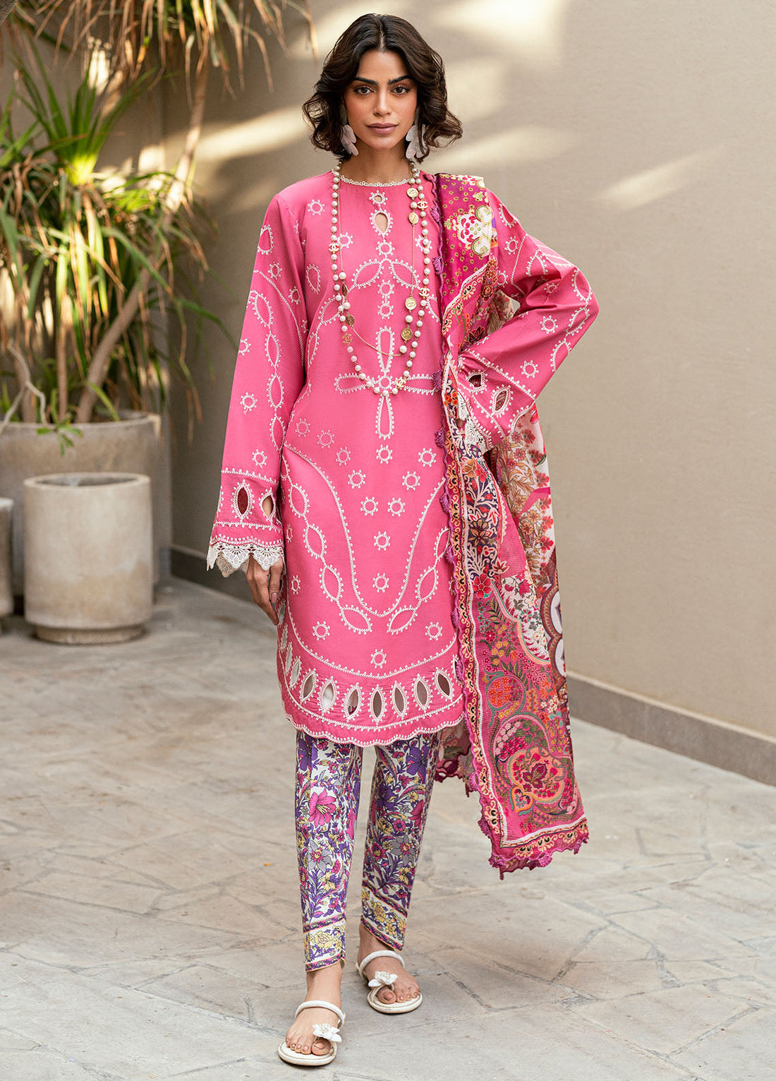 Sahane | Yaariyan Lawn Edit 25 | CT -20001 ZIRA - Yaariyan XS Candy Pink Lawn