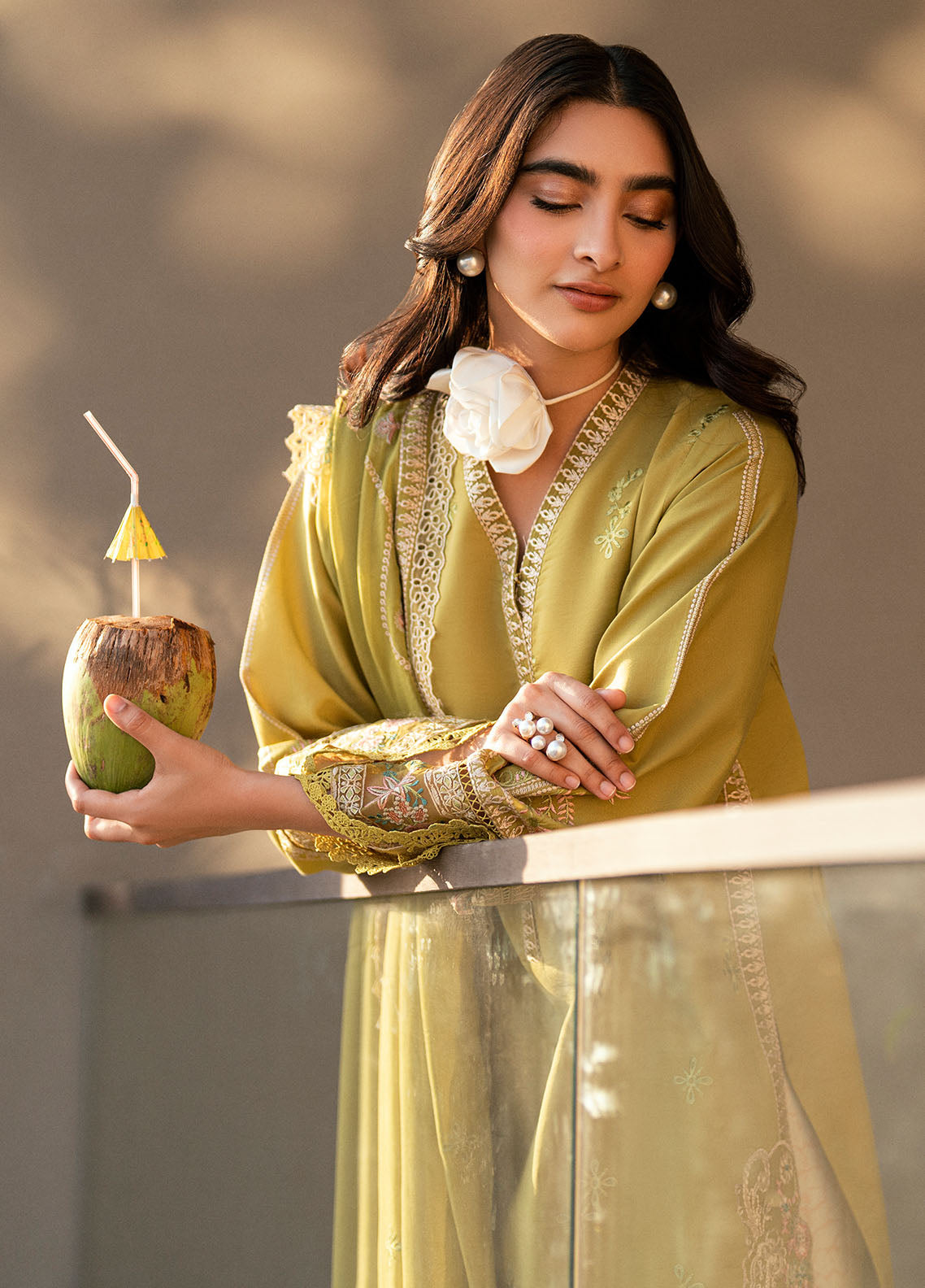 Sahane | Yaariyan Lawn Edit 25 | CT -20002 NIEVE - Yaariyan L Neon Green Lawn