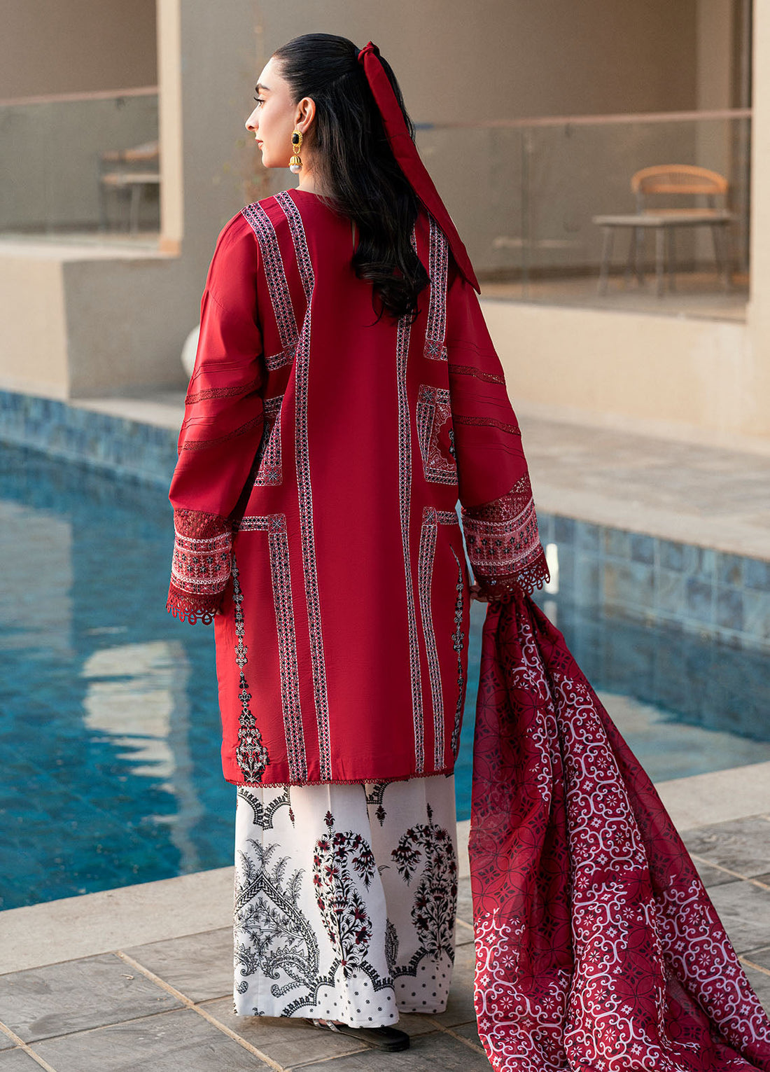 Sahane | Yaariyan Lawn Edit 25 | CT -20004 INA - Yaariyan XS Haute Red Lawn