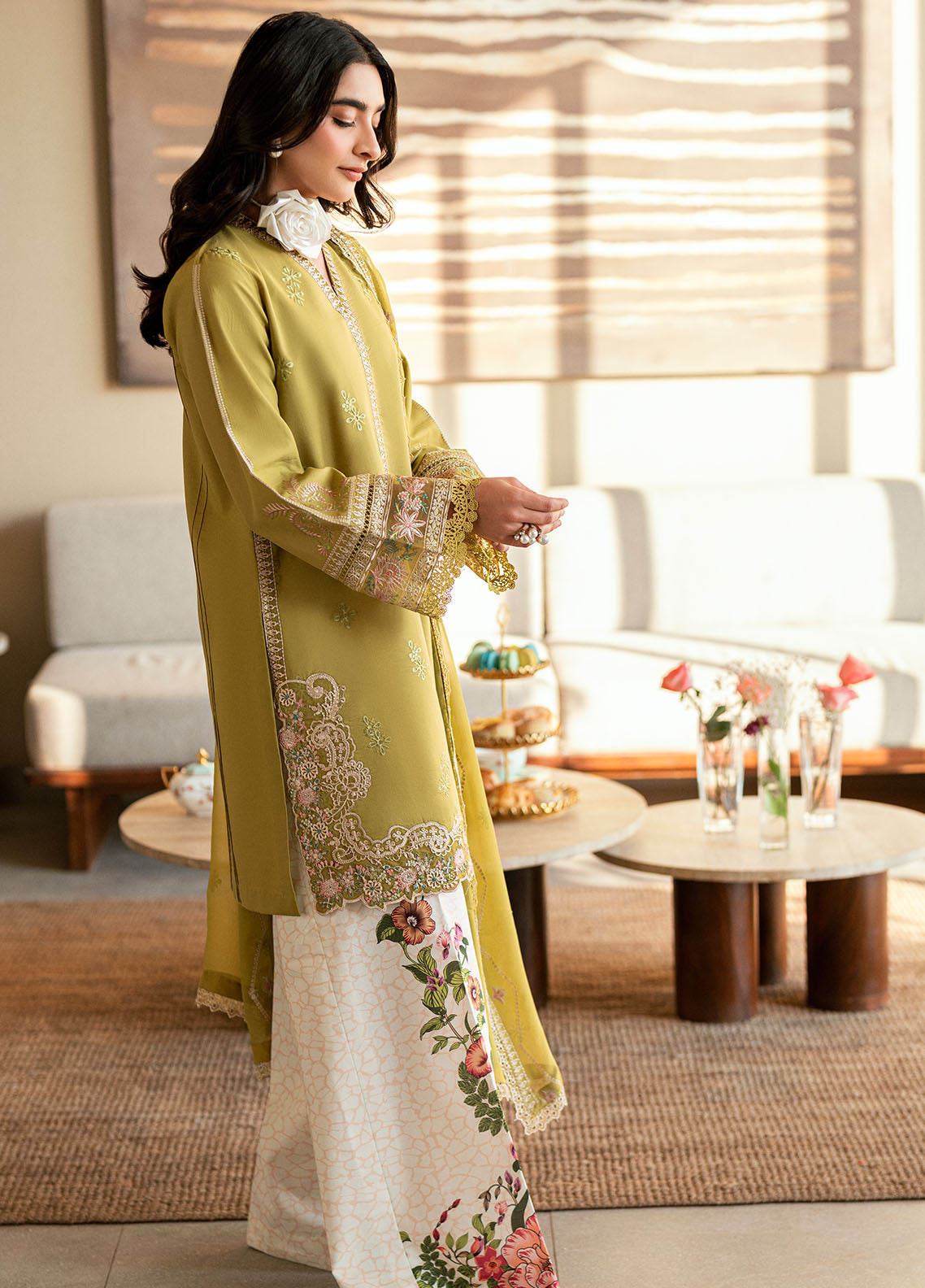 Sahane | Yaariyan Lawn Edit 25 | CT -20002 NIEVE - Yaariyan XL Neon Green Lawn