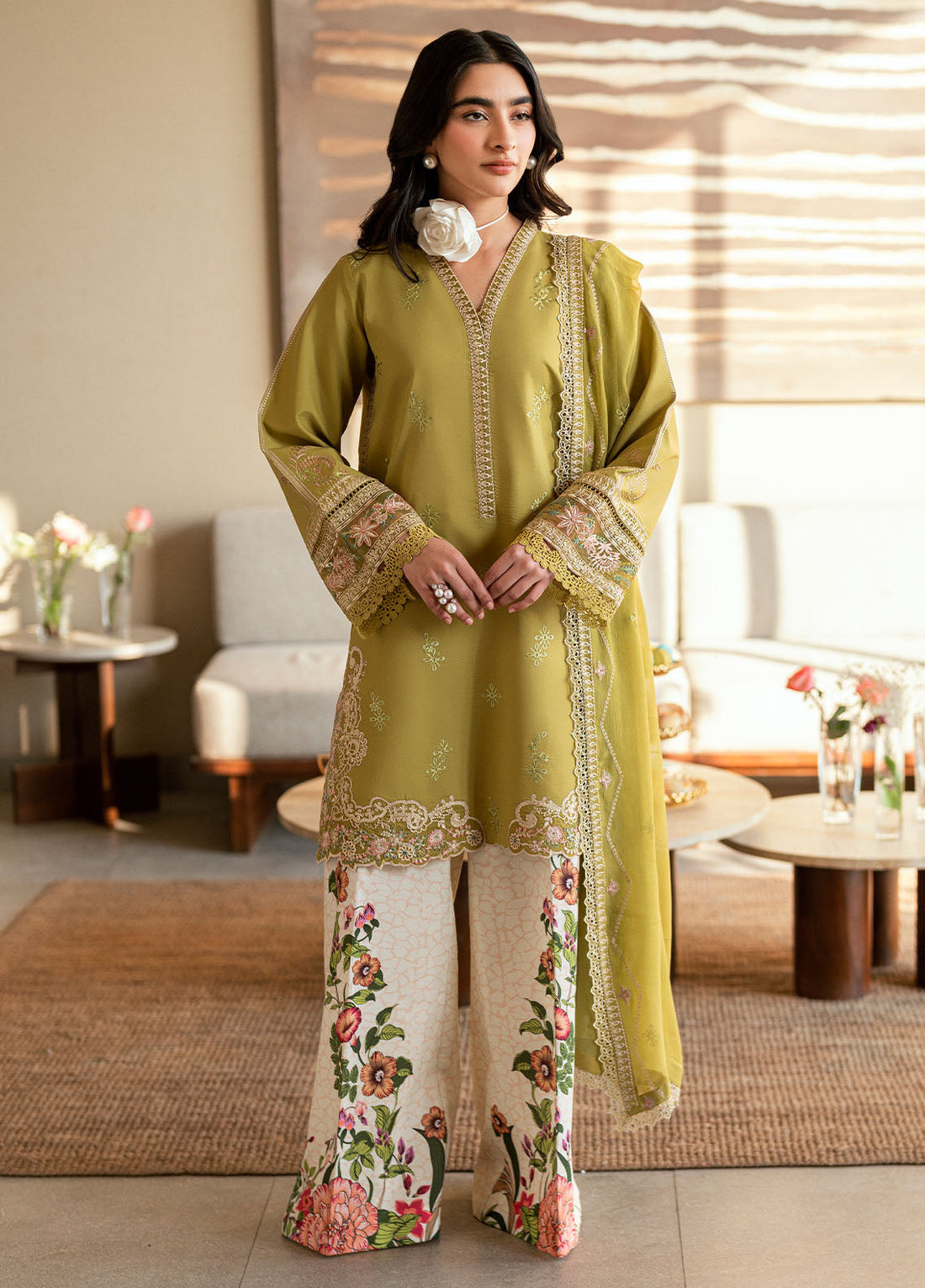 Sahane | Yaariyan Lawn Edit 25 | CT -20002 NIEVE - Yaariyan XS Neon Green Lawn