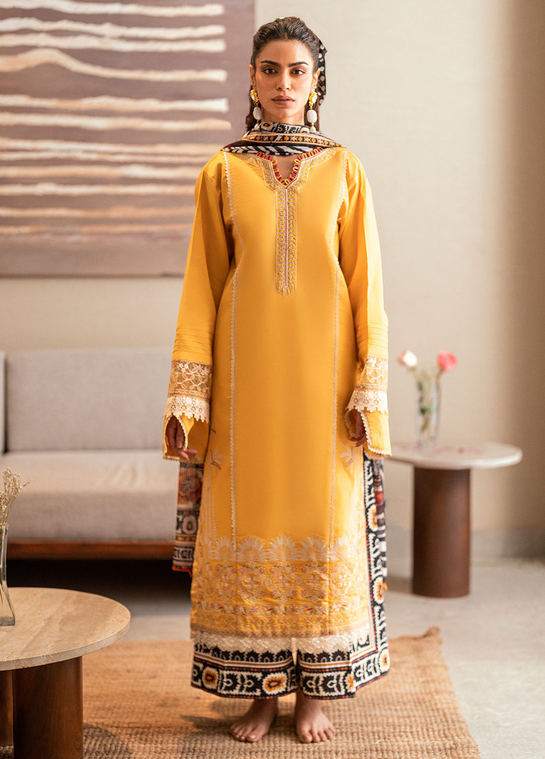 Sahane | Yaariyan Lawn Edit 25 | CT -20009 FEEHA - Yaariyan XS Champagne Gold Lawn