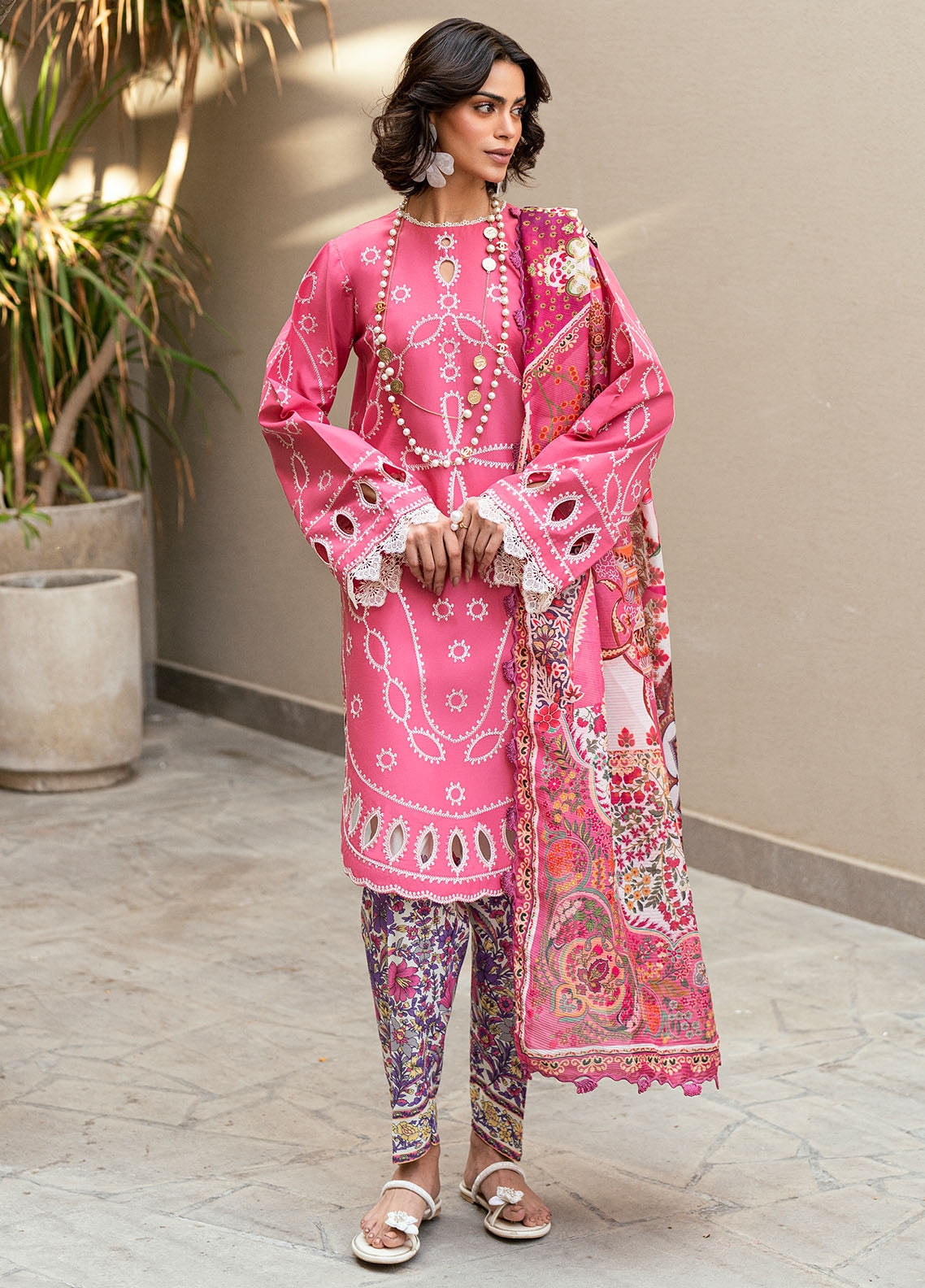 Sahane | Yaariyan Lawn Edit 25 | CT -20001 ZIRA - Yaariyan M Candy Pink Lawn