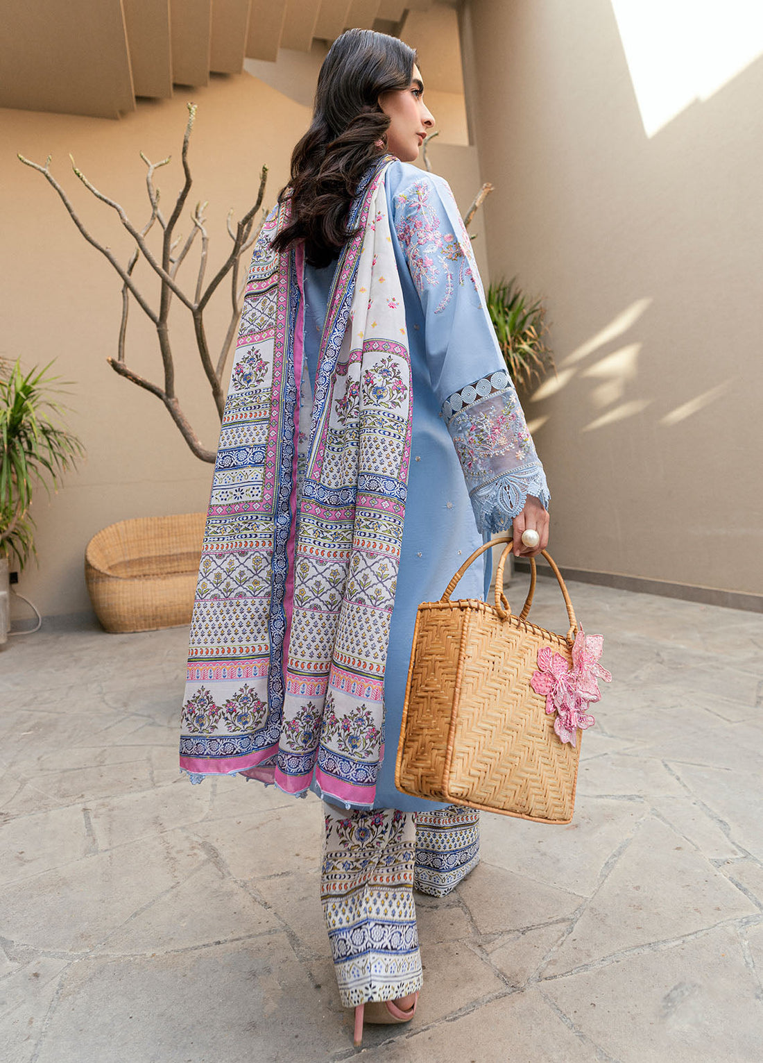 Sahane | Yaariyan Lawn Edit 25 |CT -20003 BELLA - Yaariyan XS Pale Sky Blue Lawn
