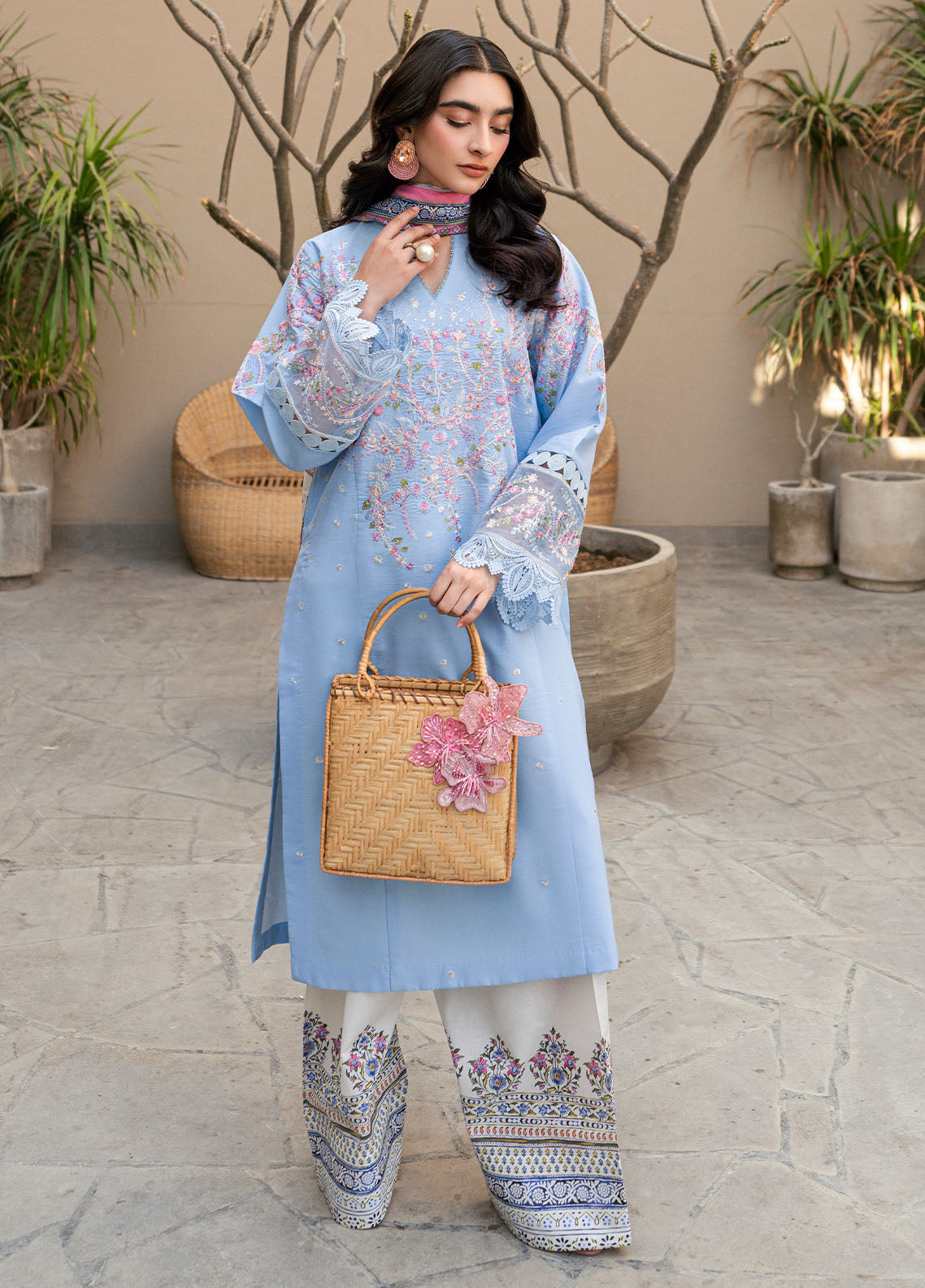 Sahane | Yaariyan Lawn Edit 25 |CT -20003 BELLA - Yaariyan XL Pale Sky Blue Lawn
