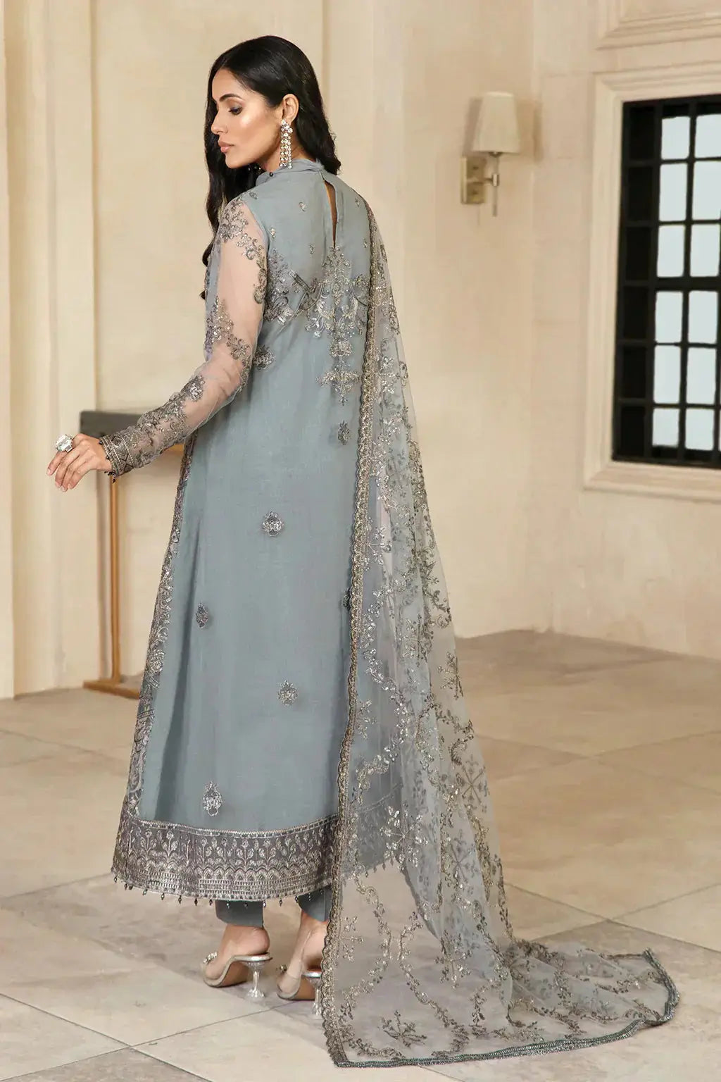 Zarif | Gulzaar Festive Chiffon 22 | Hazel - Pakistani Designer Dress - by Zarif | Type: Formal - 100% Original at Saira Sultan