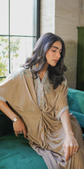 Erum Khan | Velvet Wisper | Champagne Charm L Beige Velvet