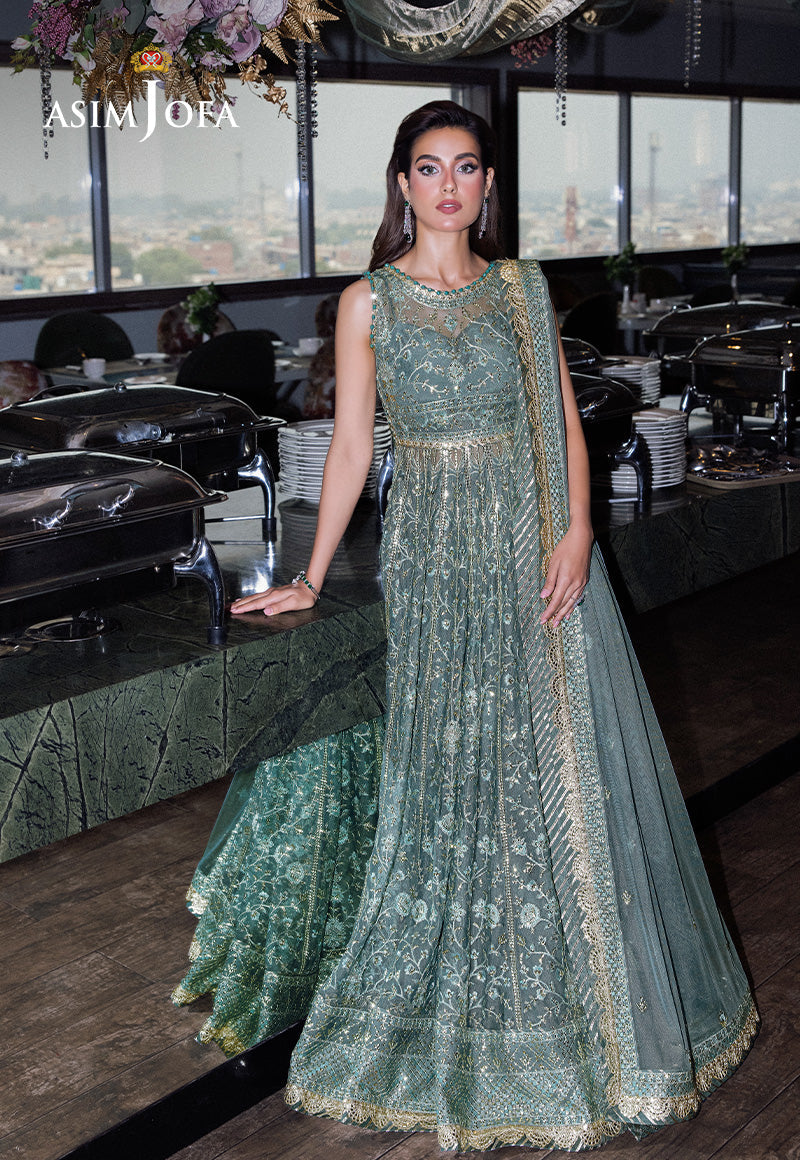 Asim Jofa | Festive Collection 25 | AJFF-06 XS Dusty Blue Net