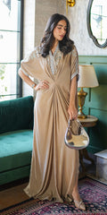Erum Khan | Velvet Wisper | Champagne Charm M Beige Velvet