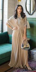 Erum Khan | Velvet Wisper | Champagne Charm XS Beige Velvet