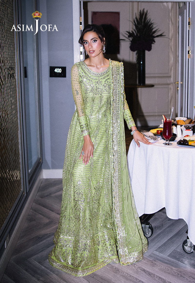 Asim Jofa | Festive Collection 25 | AJFF-04 XL Mint Green Net