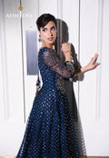 Asim Jofa | Festive Collection 25 | AJFF-05 XL Navy Blue Net