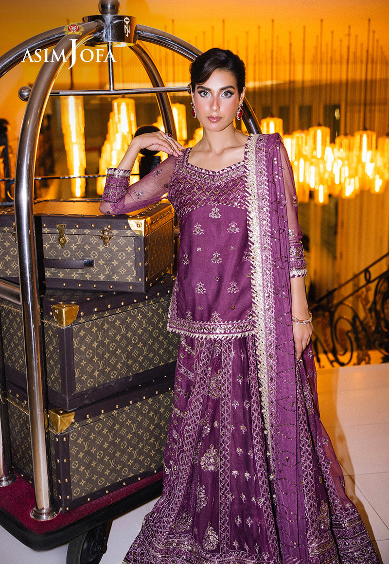Asim Jofa | Festive Collection 25 | AJFF-01 M Pinkish Purple Net