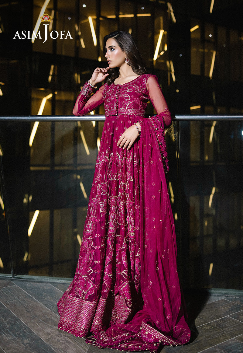 Asim Jofa | Festive Collection 25 | AJFF-10 L Hot Pink Net
