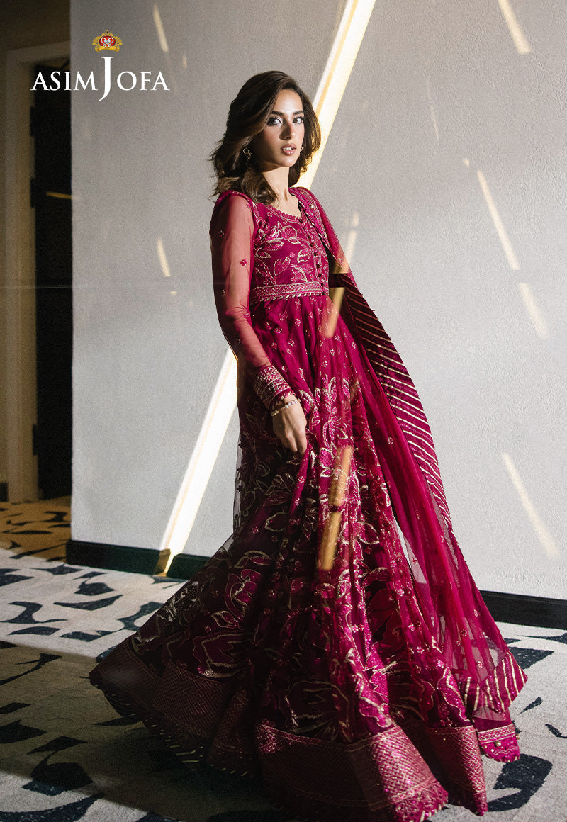 Asim Jofa | Festive Collection 25 | AJFF-10 XL Hot Pink Net