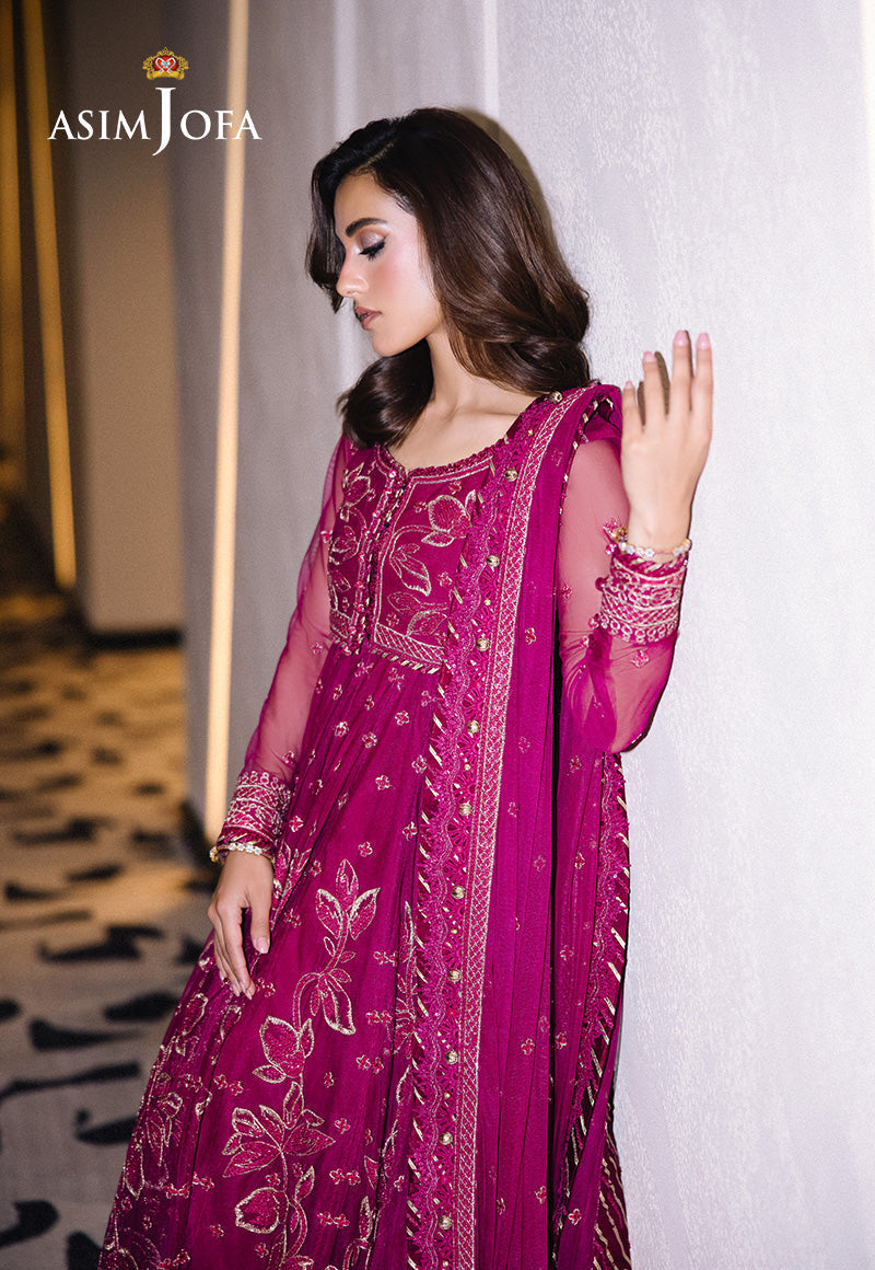 Asim Jofa | Festive Collection 25 | AJFF-10 M Hot Pink Net