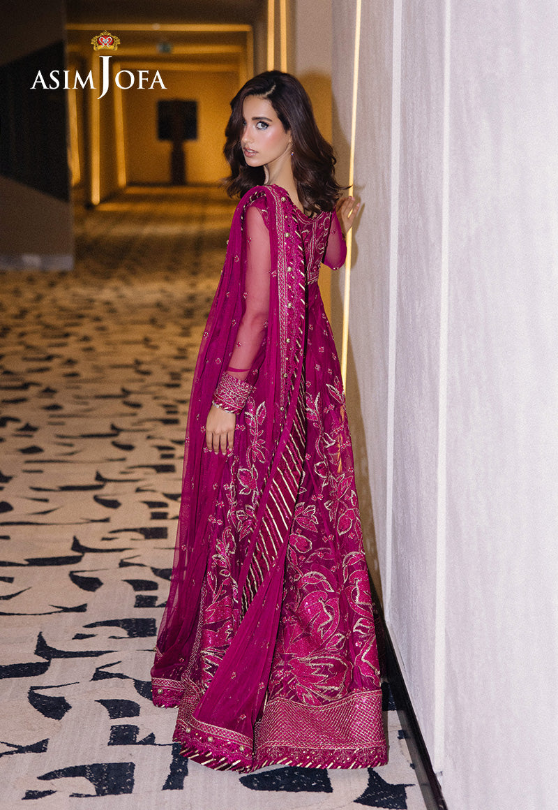 Asim Jofa | Festive Collection 25 | AJFF-10 XS Hot Pink Net